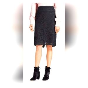 WHO WHAT WEAR lace pencil skirt